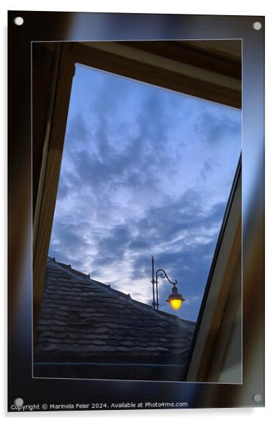 The attic window Acrylic by Marinela Feier