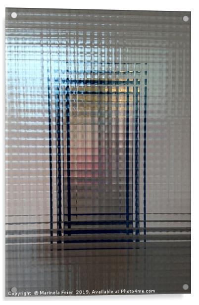 Through glass doors Acrylic by Marinela Feier