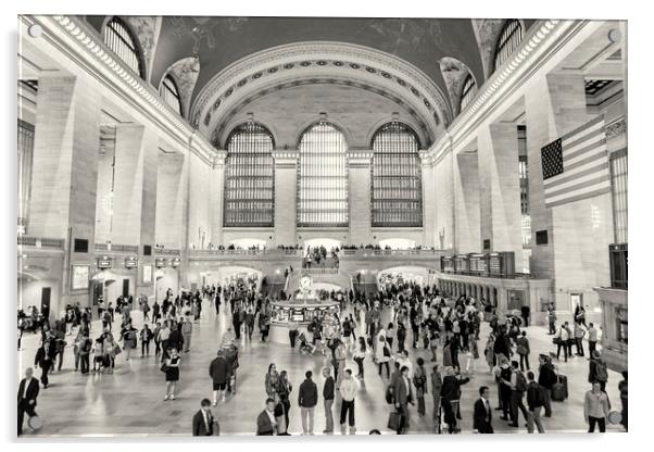 Grand Central Terminal monochrome Acrylic by Belinda Greb