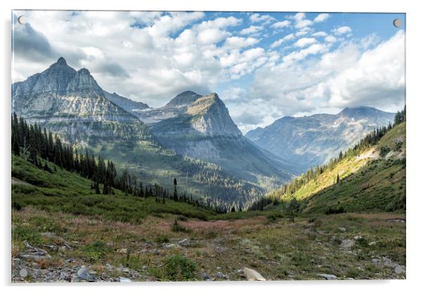 Catching a View from Going to the Sun Road Acrylic by Belinda Greb