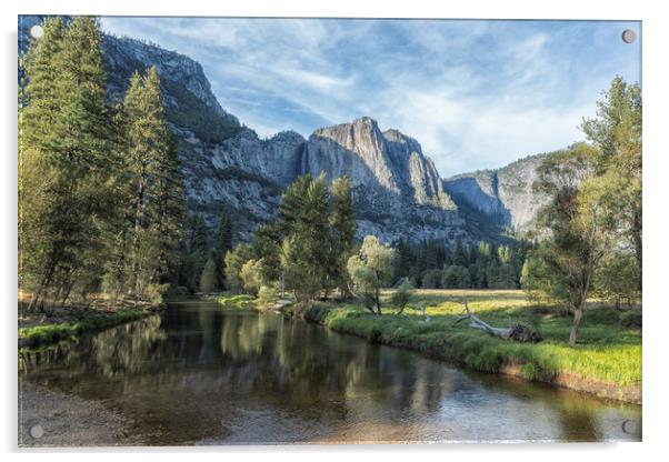 Yosemite Falls from Cook's Meadow Acrylic by Belinda Greb