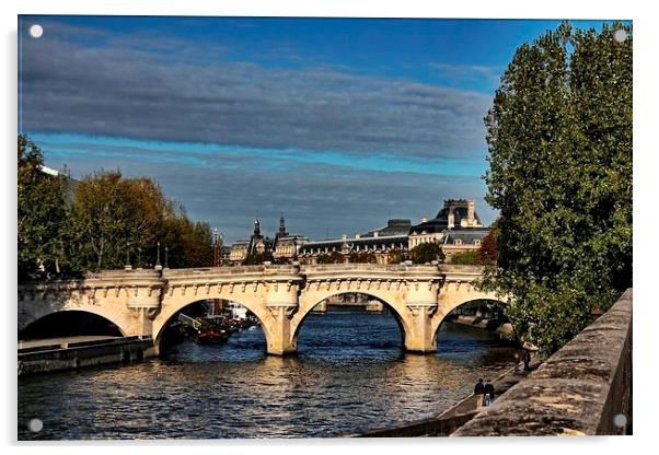 River Seine, Paris Acrylic by Richard Cruttwell
