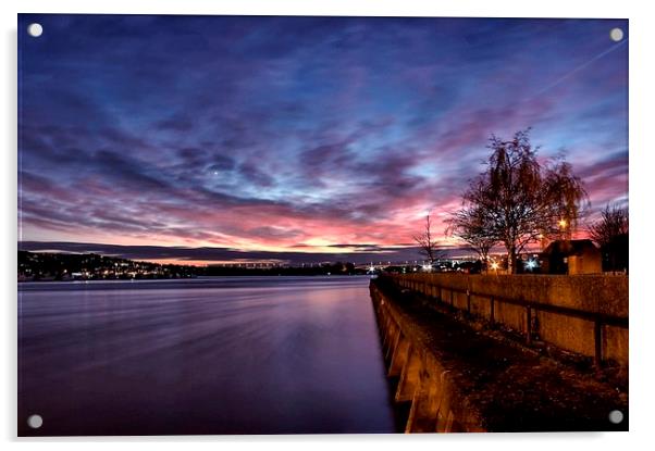 River Medway at Strood Acrylic by Richard Cruttwell