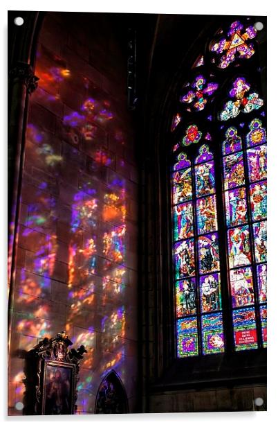 Inside St Vitas Cathedral Acrylic by Richard Cruttwell