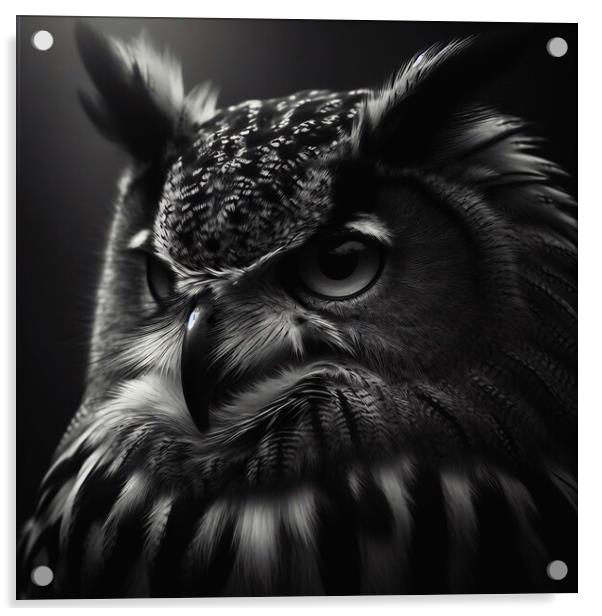 Eagle Owl Acrylic by Scott Anderson