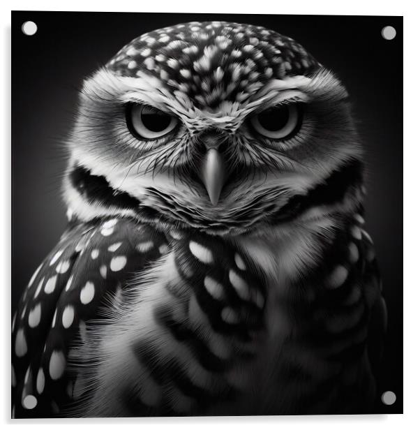Burrowing Owl Acrylic by Scott Anderson