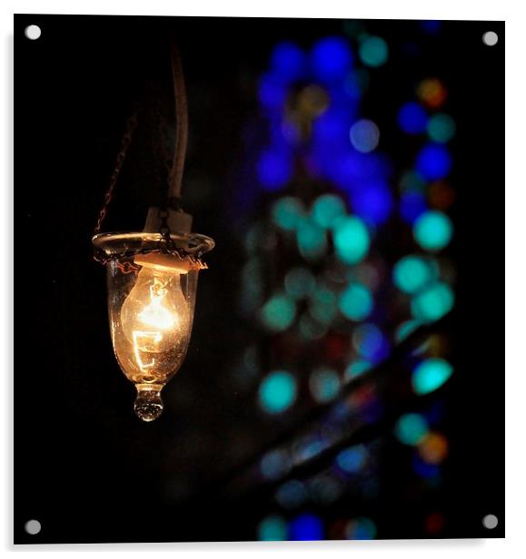  Light bulb and bokeh Acrylic by Scott Anderson