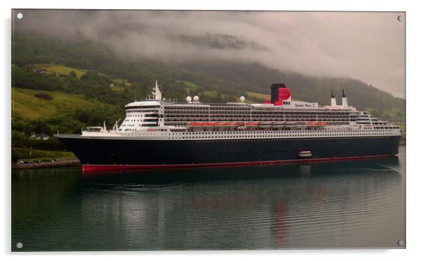 Cunard's Queen Mary 2 Liner Acrylic by Scott Anderson