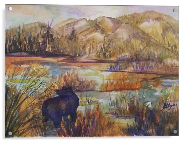 Bear in the Slough Acrylic by ellen levinson