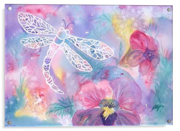 Dance of the Dragonfly Acrylic by ellen levinson