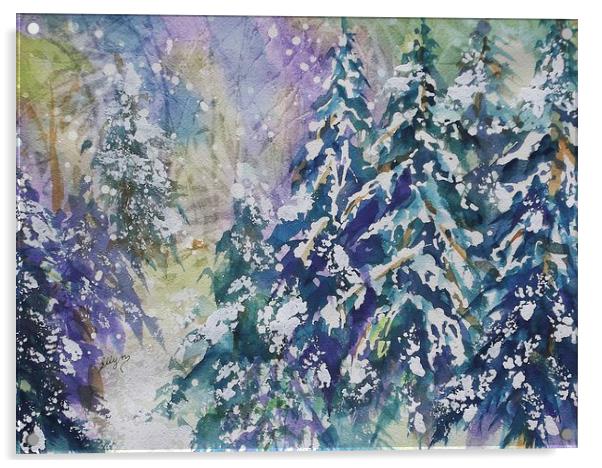 Winter Winds Acrylic by ellen levinson