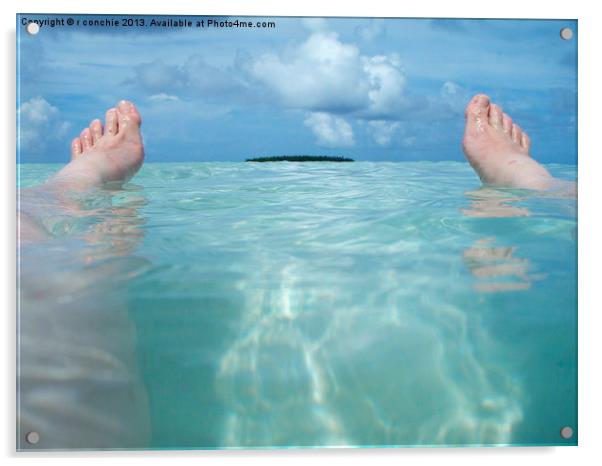 aitutaki lagoon feet Acrylic by uk crunch