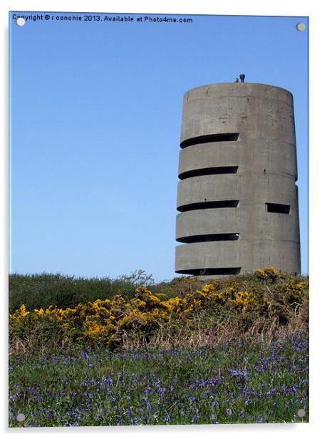 Pleinmont Tower Guernsey Acrylic by uk crunch