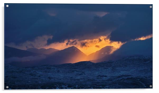 Ardnamurchan Sunrise Acrylic by Dan Ward