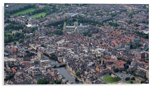 York minster from above Acrylic by Dan Ward