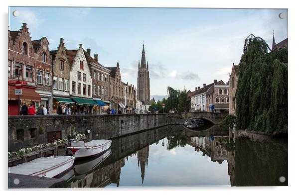  Reflections of Bruges Acrylic by Dan Ward