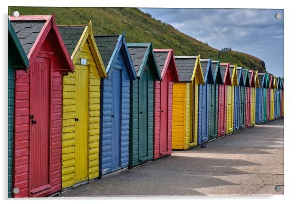 Whitby Beach Huts Acrylic by Dan Ward