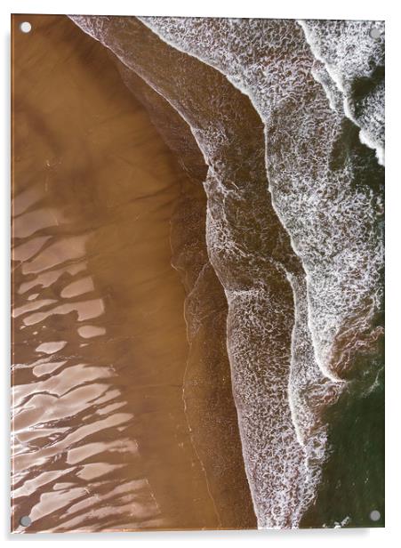 Whitby Beach Abstract Acrylic by Dan Ward