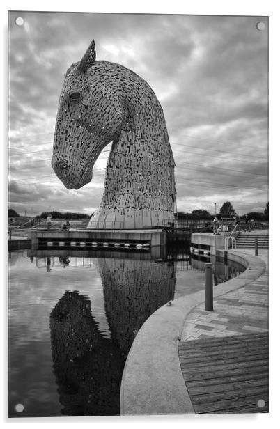 The Kelpies, Scotland Acrylic by Dan Ward