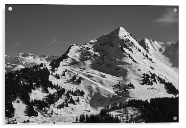 Pointe De Nyon, Morzine, The French Alps Acrylic by Dan Ward