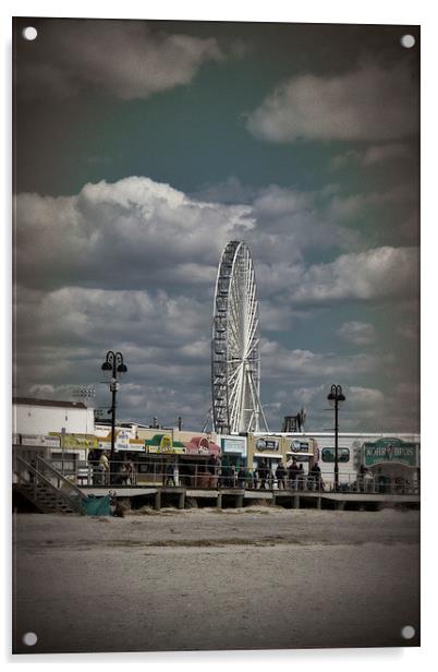 Ocean City NJ Ferris Wheel Acrylic by Tom and Dawn Gari