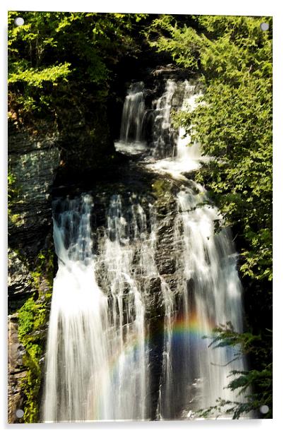  Water Fall Rainbow Acrylic by Tom and Dawn Gari