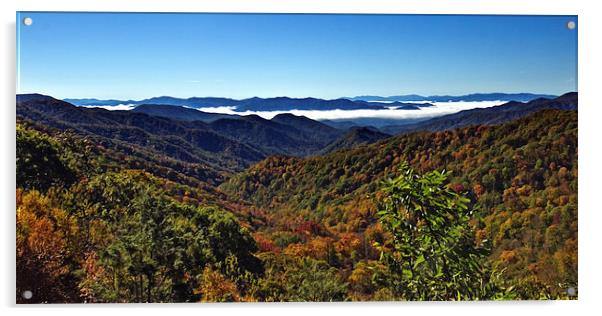  Smokey Mountain Panoramic Acrylic by Tom and Dawn Gari
