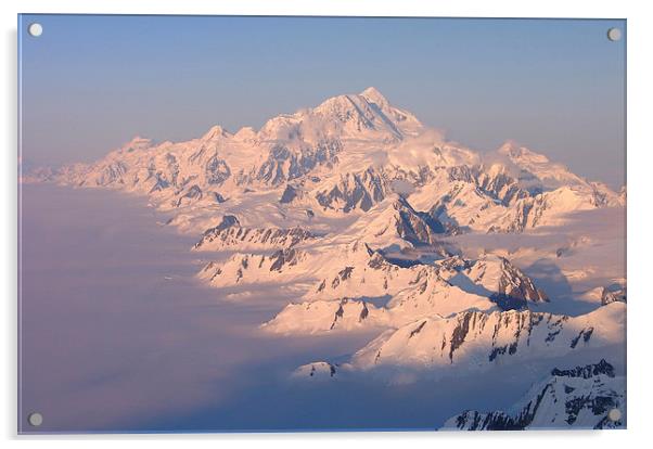 Mt St Elias Alaska Acrylic by Gurinder Punn