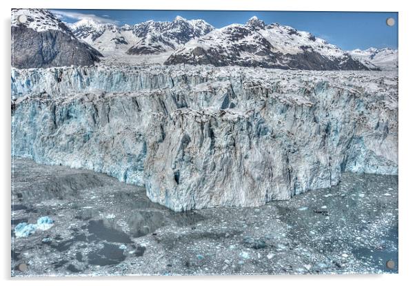 Columbia Glacier Face to Face Acrylic by Gurinder Punn