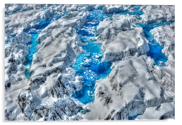 Columbia Glacier Melt Water Acrylic by Gurinder Punn