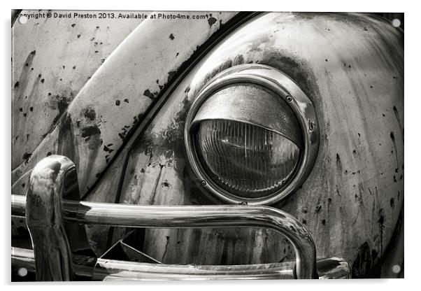 VW Beetle Acrylic by David Preston