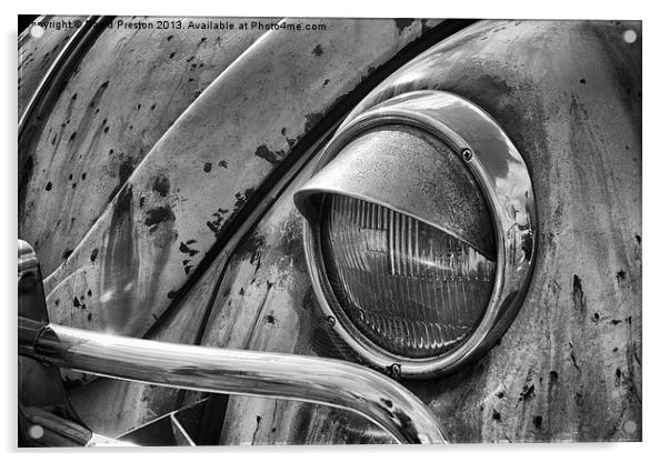 VW Beetle Acrylic by David Preston