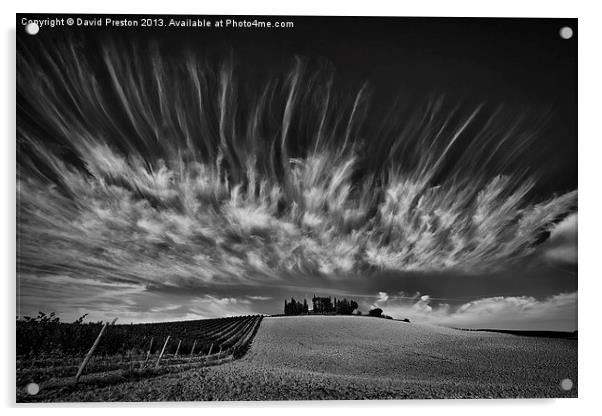 Tuscan sky Acrylic by David Preston