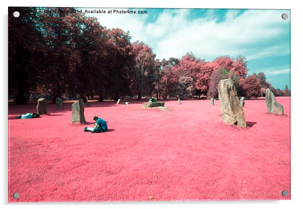  Cardiff Gorsedd Stones IR Acrylic by Richard Parry