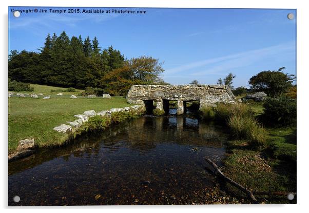 JST3069 The Old Stone Bridge Acrylic by Jim Tampin
