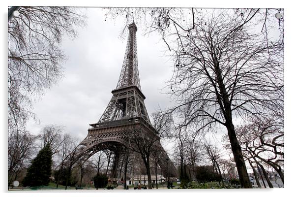 The Eiffel Tower, Paris by Elkins Acrylic by elkin cabarcas