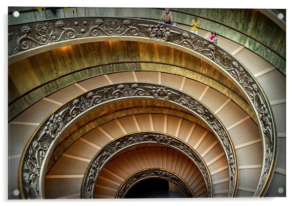  Vatican Museum Staircase Acrylic by Matt Cottam