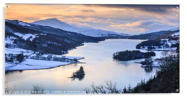 Queens view Loch Tummel Perth and Kinross Scotland Acrylic by Chris Warren