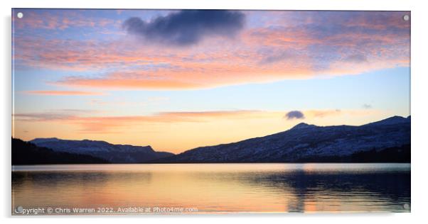 Loch Katrine at dawn Stirling Scotland Acrylic by Chris Warren