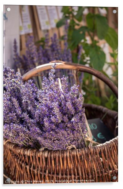 A basket of lavender Acrylic by Chris Warren