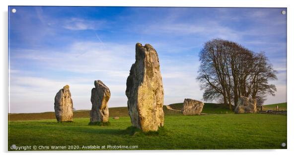 Avebury stone circle Acrylic by Chris Warren