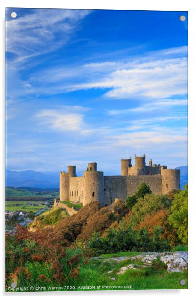 Harlech Castle Gwynedd Acrylic by Chris Warren