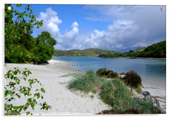 Morar beach Mallaig Acrylic by Chris Warren