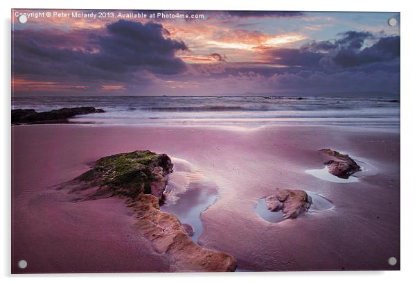Sunset seascape ! Acrylic by Peter Mclardy