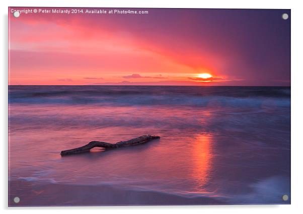 Peaceful sunset Acrylic by Peter Mclardy