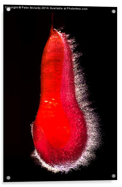 Bursting water balloon 2 Acrylic by Peter Mclardy