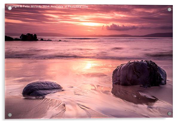 Sunset Seascape Acrylic by Peter Mclardy