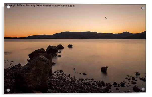  Loch Lomond after sunset Acrylic by Peter Mclardy