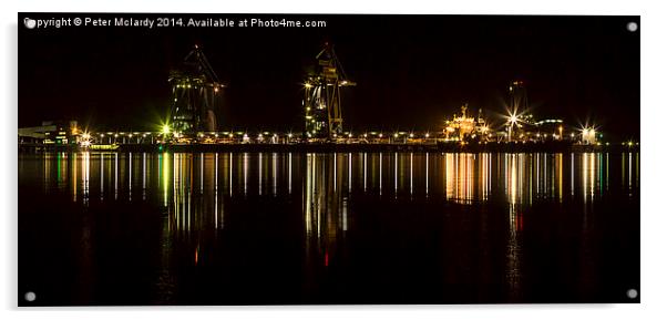  Clydeport reflection  Acrylic by Peter Mclardy
