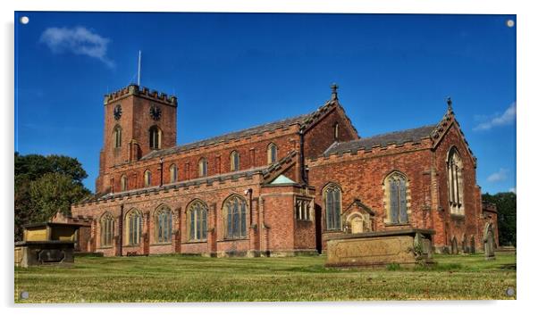 St Cuthberts Church Acrylic by Victor Burnside